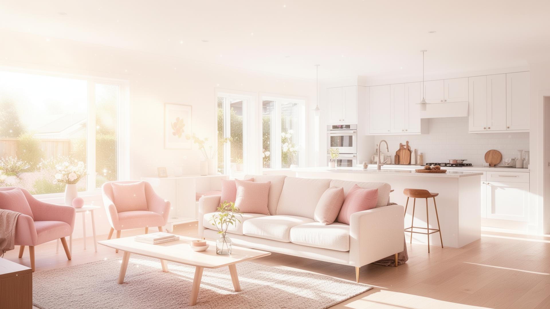 Bright, sparkling clean living room and kitchen by TidyPrime